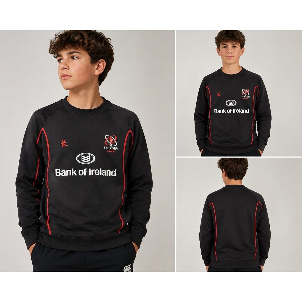 Ulster Rugby Bank of Ireland Black Training Sweatshirt Size M
